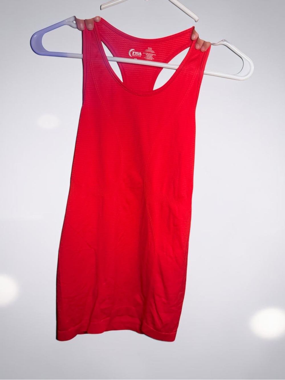 ZYIA Active Bright Red Racerback Tank Dress
